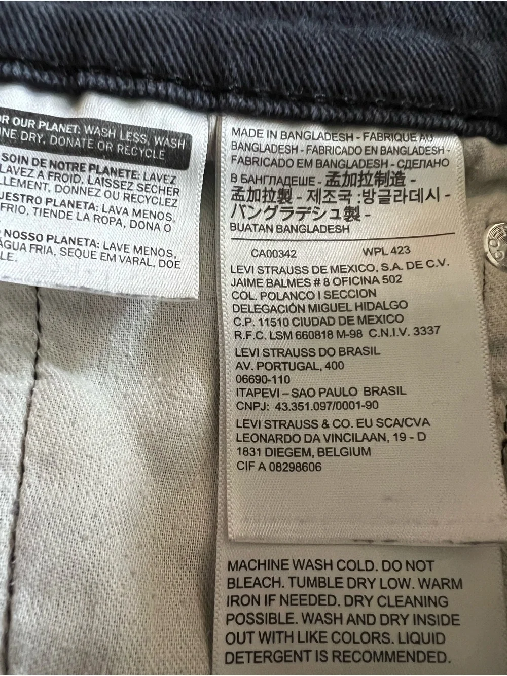 ❤️Levi's 512 Black Faded Denim Jeans Size 32